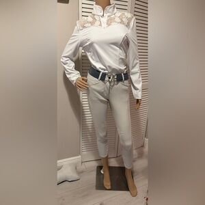Horse Pilot White Breeches | Size Small | Knee Grip | $285 Retail pair #1